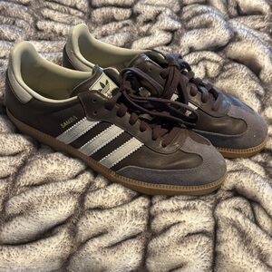Adidas Samba Men's Leather Sneakers in Brown
